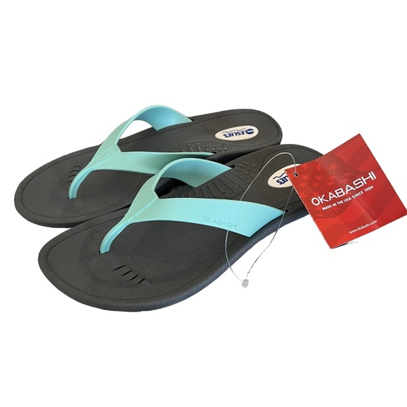 Okabashi Shoes - Okabashi Flip Flop Shoes Blue Size Medium NWT